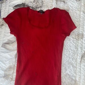 Ambiance Scarlet Ribbed Tee